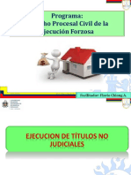 Ejecución Titulos No Judiciales. Prof. Flavio Chiong PDF