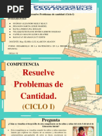 Resuelve Problemas de Cantidad (Ciclo I)