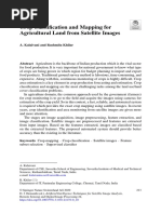 Crop Classification and Mapping For Agricultural Land From Satellite Images