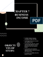 Chapter 7 Business Income