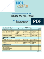 Evaluation Criteria - Incredible India