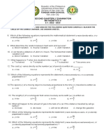 Math 9 Exam 2nd Quarter 2022 - 2023