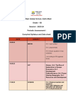 Grade X Compiled P A 1 - Syllabus and DATESHEET