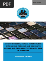 Age of Consent Sexual Intercourse With Young Persons and Access To Sexual and Reproductive Health Care in Zimbabwe