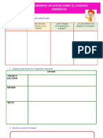 D3 A2 Ficha Com. Escribimos Un Afiche Sobre El Cuidado Ambiental