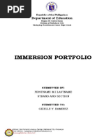 Immersion Portfolio