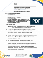 Assessment Instruction 27 of 2023 NSC Final Exam Timetable