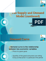 The Supply and Demand Model (Continued)