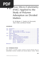 Flow Micro-Calorimetry (FMC) Applied To The Study of Polymer Adsorption On Divided Matters