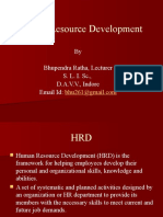 Human Resource Development: by Bhupendra Ratha, Lecturer S. L. I. SC., D.A.V.V., Indore Email Id