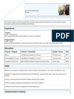 Intelligent CV Document