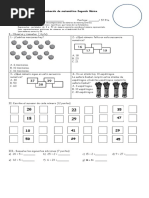 Prueba de Matematica Numeros Hasta 50