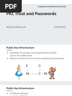 PKI, Trust and Passwords: CS431 Computer and Network Security