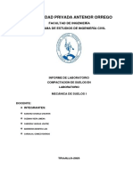 Informe de Laboratorio Mecanica de Suelos - Ensayo Compactacion