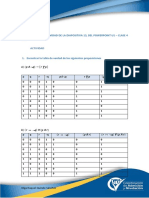 Encontrar La Tabla de Verdad de Las Siguientes Proposiciones