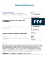 Análisis y Evaluación de La Teoría de Auto-Trascendencia