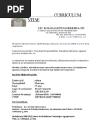 Curriculum Vitae Rosana Plantel Uno