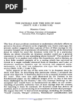 Maurice Casey (1985) - The Jackals and The Son of Man (Matt. 8.20 - Luke 9.58) - Journal For The Study of The New Testament 7.23, Pp. 3-22