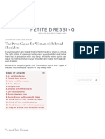 Petite Dressing: The Dress Guide For Women With Broad Shoulders