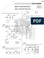 Network Theorems - Practice Sheet 01