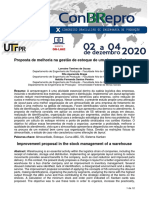 Proposta de Melhoria Na Gestão de Estoque de Um Almoxarifado