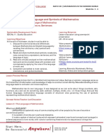 MATH 101-WEEK 3 - 4-STUDENT HANDOUT-The Language of Mathematics