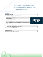 Math Y9 3y Ks3 F Mark Guide