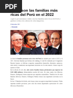 REPORTAJE - Estas Son Las Familias Más Ricas Del Perú en El 2022