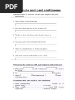 Past Simple and Past Continuous Exercises