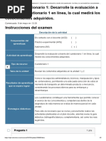 Examen - (AAB01) Cuestionario 1 - Desarrolle La Evaluación A Través Del Cuestionario 1 en Línea, La Cual Medirá Los Conocimientos Adquiridos