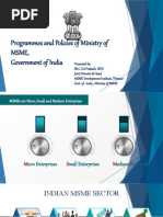 Programmes and Policies of Ministry of Msme, Government of India