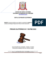 Pregão Eletrônico N.º 150/Pmc/2023: Estado de Santa Catarina Governo Do Município de Criciúma