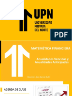 Sesión 5 - Anualidades Vencidas - Anualidades Anticipadas y Anualidades Diferidas