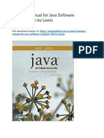 Solution Manual For Java Software Solutions 9th by Lewis