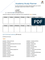 General Training Writing Academy Study Planner