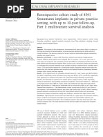 Clinical Oral Implants Res - 2014 - French - Retrospective Cohort Study of 4591 Straumann Implants in Private Practice