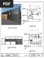 Right Side Elevation Isometric Viewof Fence: Proposed Perimeter Fencing and Garage Balcony Roofing