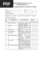 Annual Performance Appraisal Form