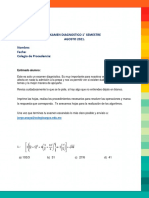 Examen Diagnostico Matematicas