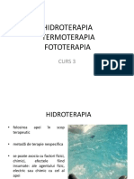 Curs 3 Hidro, Termo, Foto-Terapia