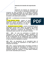 Destinación Susp. de Tránsito de Importación y Régimen I.S.T.A