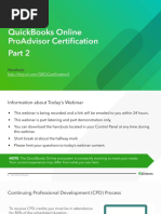 QBO ProAdvisor Certification Part 2 Slides