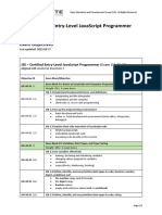 JSE Certification 1 Syllabus