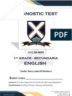 DIAGNOSTIC TEST - Secundaria