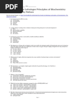 Test Bank For Lehninger Principles of Biochemistry 7th Edition by Nelson