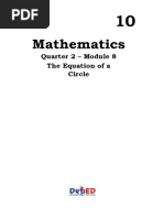 Math 10 - Q2 - Week 8 - Module 8 - The Equation of A Circle - For Reproduction