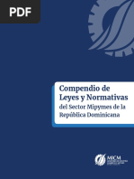 Compendio de Leyes y Normativas Del Sector Mipymes de La Republica Dominicana