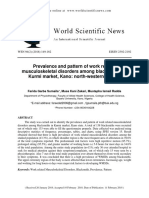 Prevalence and Pattern of Work Related Musculoskeletal Disorders Among Blacksmiths in Kurmi Market, Kano: North-Western Nigeria