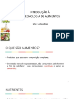 Aula 1 Introdu o A Tecnologia de Alimentos