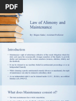 Law of Alimony and Maintenance